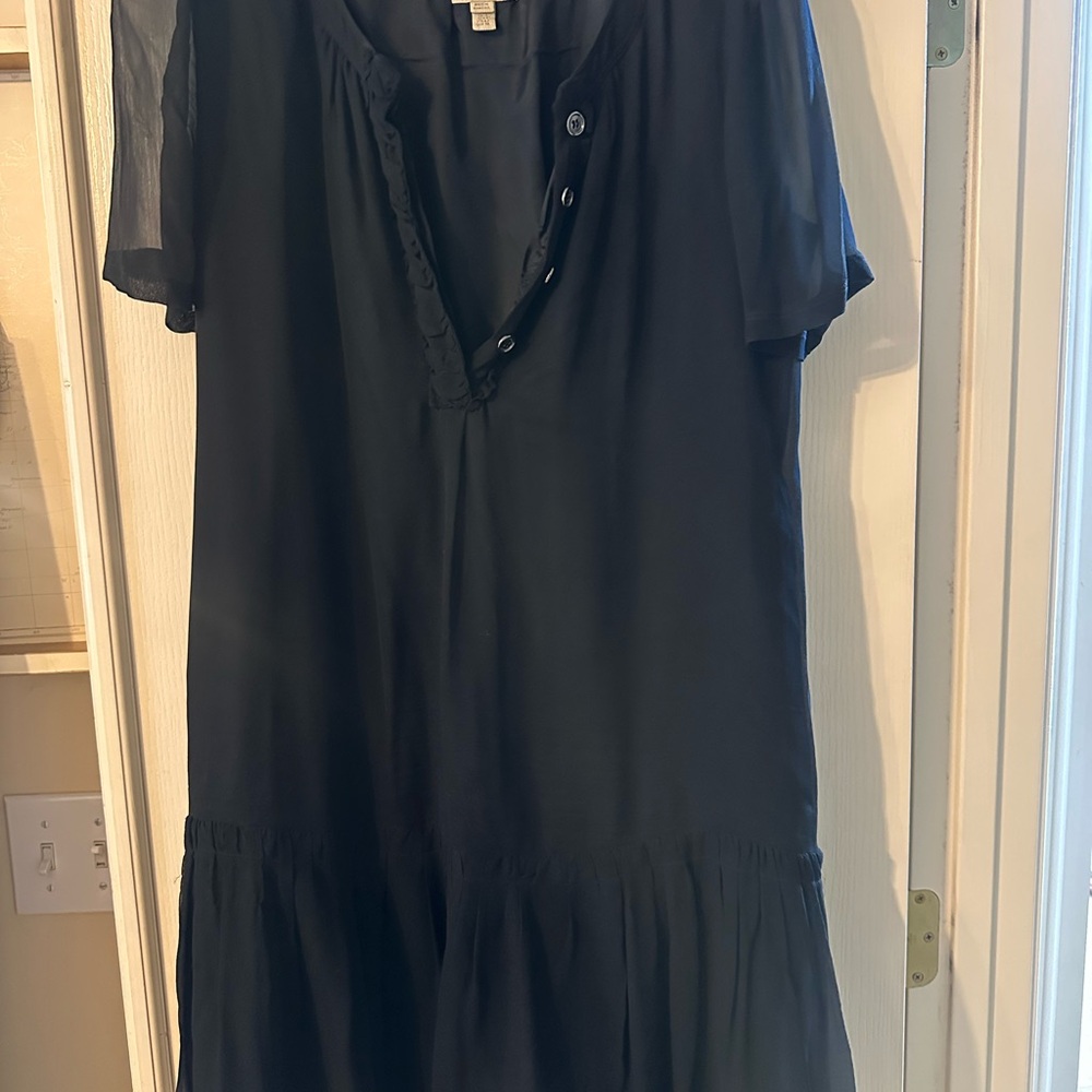 Elegant Burberry Brit Black Short Sleeve Dress